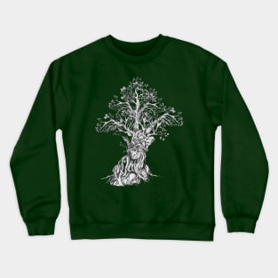 Tree of Wild Whispers (White) Crewneck Sweatshirt